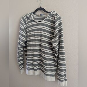 Chubbies Gray and White Striped Hoodie